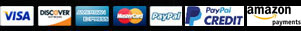Visa, Discover, American Express, Mastercard, PayPal accepted